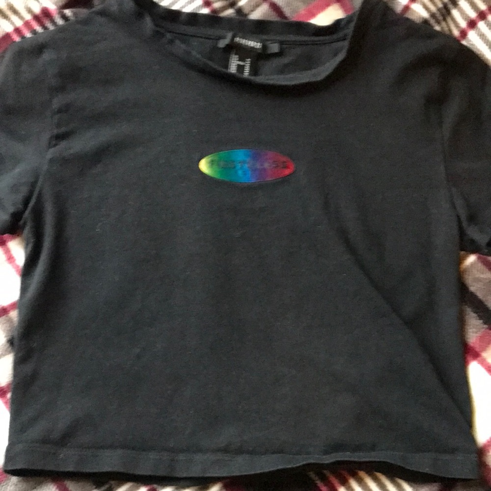 F21 “FirstClass” crop top